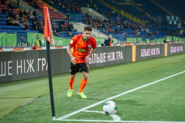 Kharkiv, Ukrayna - 27 Eylül 2019: UPL Shakhtar Vorskla maçında Manor Solomon
