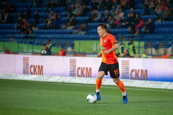 Kharkiv, Ukrayna - 27 Eylül 2019: Yevhen Konoplyanka Ukrayna Premier Ligi Shakhtar Donetsk-Vorskla Poltava maçında