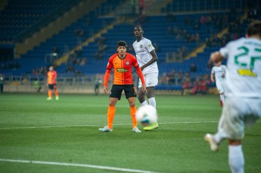 Kharkiv, Ukrayna - 27 Eylül 2019: UPL Shakhtar Vorskla maçında alay