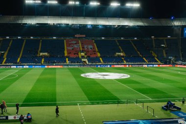 Kharkiv, Ukrayna - 23 Ekim 2018: Shakhtar, Manchester City maçından önce Metalist Stadyumu