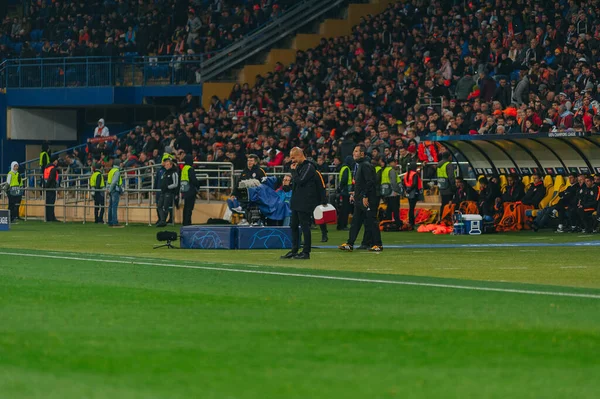 Kharkiv Ukraine Outubro 2018 Manchester City Manager Josep Guardiola Side — Fotografia de Stock