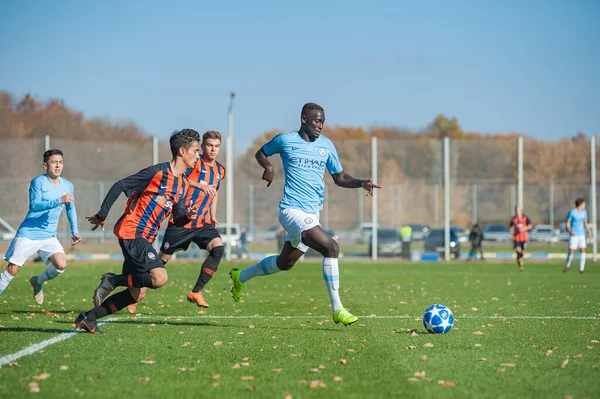 Kharkiv Ucrania Octubre 2018 Alpha Dionkou Durante Partido Liga Campeones —  Fotos de Stock