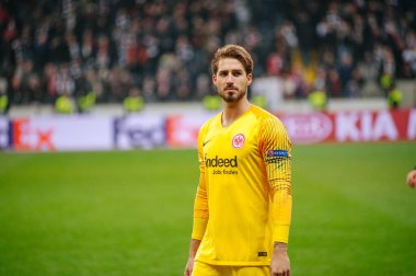 Frankfurt, Almanya - 21 Şubat 2019: Kevin Trapp UEFA Ligi Europa Eintracht - Shakhtar Donetsk