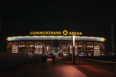 FRANKFURT AM MAIN, GERMANY - 21 Şubat 2019: futbol stadyumu Commerzbank Arena, futbol kulübü Eintracht Frankfurt 'un evi