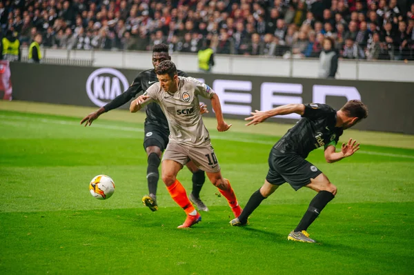 Frankfurt Main Almany Şubat 2019 Junior Moraes Shakhtar Donetsk Forveti — Stok fotoğraf