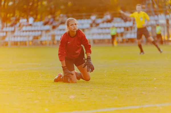 Charkov Ukrajina Září 2019 Petrovec Vitktoria Brankář Rodiny Match Ukrainian — Stock fotografie