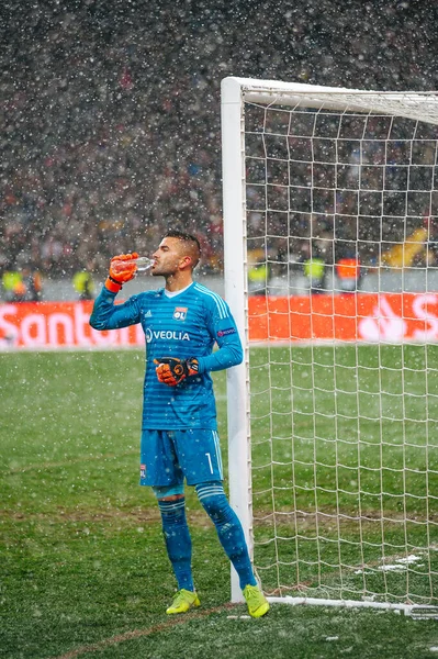 Kiev Ucrania Diciembre 2018 Anthony Lopes Celebra Durante Partido Liga — Foto de Stock