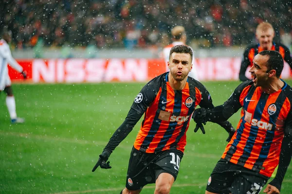 Kiev Ucrania Diciembre 2018 Junior Moraes Defensor Shakhtar Durante Partido — Foto de Stock