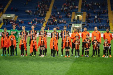 Kharkiv, Ukrayna - 13 Mayıs 2018: Shakhtar Donetsk Ukrayna Premier Ligi maçında Shakhtar Donetsk - Veres at Metallist Stadyumu