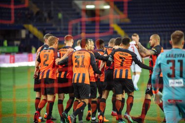 Kharkiv, Ukrayna - 13 Mayıs 2018: Shakhtar Donetsk Ukrayna Premier Ligi maçında Shakhtar Donetsk - Veres at Metallist Stadyumu