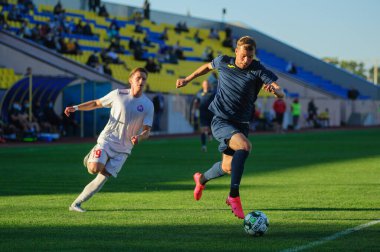 Kharkiv, Ukrayna 11 Eylül 2020: Profesyonel Ukrayna Ligi FC Metal-Real Farma maçı