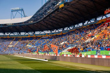 Kharkiv, Ukrayna - 4 Nisan 2019 Ukrayna Kupası Shakhtar Donetsk - Dinamo Kyiv Metalist stadyumunda