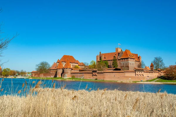 Malbork Lengyelország 2019 Április Malborki Teuton Rend Kastélya Században Épült — Stock Fotó