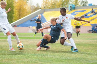 KHARKIV, UKRAINE - 30 Eylül 2020: Ukrayna Kadınlar Kupası 2020 Zhitlobud-2 - Voshod