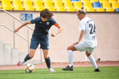 KHARKIV, UKRAINE - 30 Eylül 2020: Ukrayna Kadınlar Kupası 2020 Zhitlobud-2 - Voshod