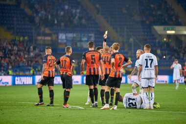 KHARKIV, UKRAINE - 19 Eylül 2018: Futbol karşılaşması UEFA Şampiyonlar Ligi 2018 FC Shakhtar -Toffenheim