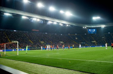 KHARKIV, UKRAINE - 19 Eylül 2018: Futbol karşılaşması UEFA Şampiyonlar Ligi 2018 FC Shakhtar -Toffenheim