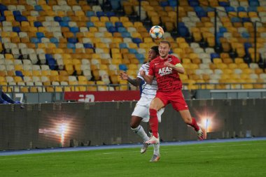 KYIV, UKRAINE - 15 Eylül 2020: UEFA Şampiyonlar Ligi 2020 - AZ Alkmaar maçında Dinamo Kyiv Gerson Rodrigues 'in oyuncusu