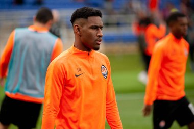 Kharkiv, Ukrayna - 11 Mayıs 2019: Shakhtar Donetsk 'in orta saha oyuncusu Tete - Lviv