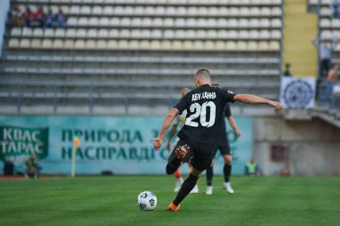 ZAPORIZHZHYA, UKRAINE - 20 Eylül 2020: Joel Abu Hanna Ukrayna Premiere Ligi Zorya Luhansk - FC Shakhtar Donetsk