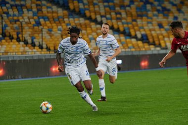 KYIV, UKRAINE - 15 Eylül 2020: UEFA Şampiyonlar Ligi 2020 - AZ Alkmaar maçında Dinamo Kyiv Gerson Rodrigues 'in oyuncusu