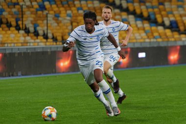 KYIV, UKRAINE - 15 Eylül 2020: UEFA Şampiyonlar Ligi 2020 - AZ Alkmaar maçında Dinamo Kyiv Gerson Rodrigues 'in oyuncusu