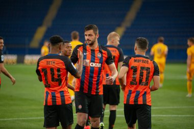 Kharkiv, Ukrayna - 11 Mayıs 2019: FC Shakhtar Donetsk Shakhtar Donetsk ve Olexandriya arasındaki maçın golünü kutladı