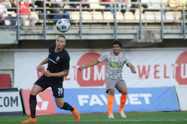 ZAPORIZHZHYA, UKRAINE - EPTEMBER 20, 2020: Joel Abu Hanna Ukrayna Premiere Ligi Zorya Luhansk - FC Shakhtar Donetsk