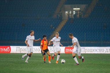 KHARKIV, UKRAINE - 18 Ekim 2019: Olimpiyat Milli Futbol Takımı UPL Shakhtar - Kolos. 