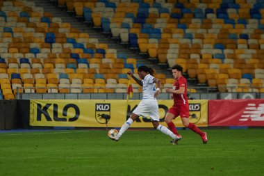 KYIV, UKRAINE - 15 Eylül 2020: UEFA Şampiyonlar Ligi 2020 - AZ Alkmaar maçında Dinamo Kyiv Gerson Rodrigues 'in oyuncusu