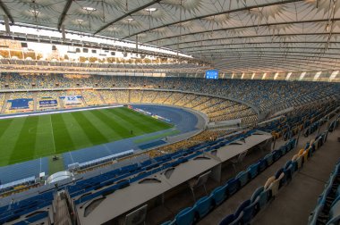 KYIV, UKRAINE - SEPTEMBER 15, 2020: UEFA Şampiyonlar Ligi 2020 FC Dinamo Kyiv - AZ Alkmaar