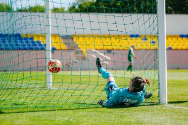 Kharkiv, Ukrayna - 13 Eylül 2020: Ukrayna Kadın Profesyonel Ligi Zhitlobud2 - Karpaty