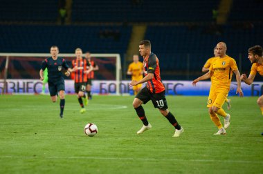 Kharkiv, Ukrayna - 11 Mayıs 2019: Shakhtar Donetsk 'li Genç Moraes saldırıya geçti