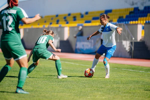 哈尔科夫 乌克兰 2020年9月13日 乌克兰女子职业足球联赛 Women Professional League Ukraine Zhitlobud2 Karpaty — 图库照片