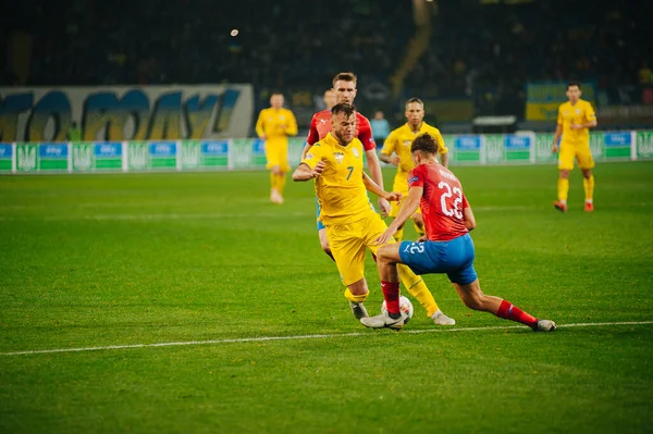 Kharkiv Ukraine Οκτωβριου 2018 Andriy Yarmolenko Στο Παιχνίδι Uefa League — Φωτογραφία Αρχείου