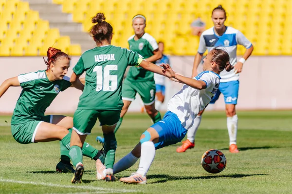 Kharkiv Ukraina September 2020 Fotbollsmatch För Kvinnor Professional Ligan Ukraina — Stockfoto