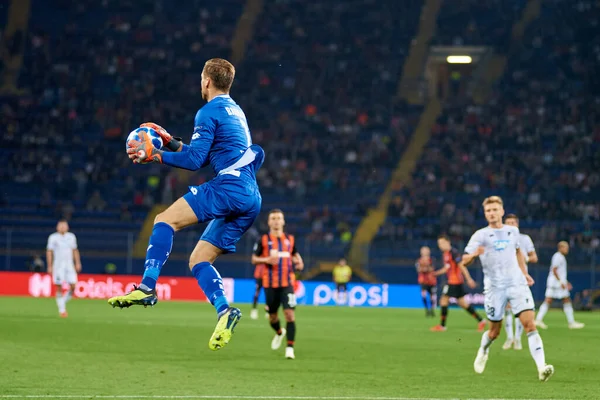 Kharkiv Ukraine September 2018 Målvakt Oliver Baumann Fotbollsmatchen Uefa Champions — Stockfoto