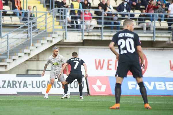 Zaporizhzhya Ukraine September 2020 Marlos Vladyslav Kochergin Actie Tijdens Voetbalwedstrijd — Stockfoto