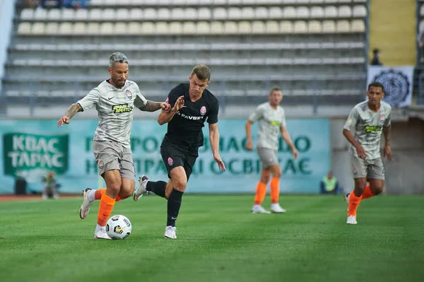 Zaporizhzhya Ukraine September 2020 Marlos Vladyslav Kochergin Aktion Fotbollsmatchen Ukrainska — Stockfoto