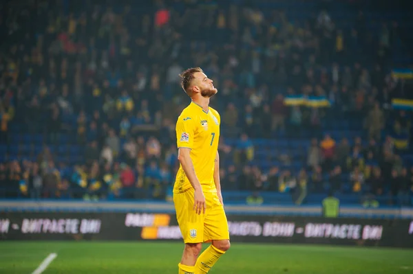 Kharkiv Ucrania Octubre 2018 Andriy Yarmolenko Partido Uefa League Nations — Foto de Stock