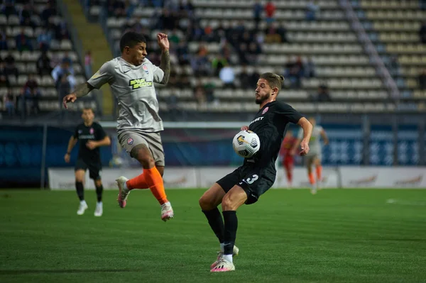 Zaporizhzhya Ucrania Septiembre 2020 Dodo Maksim Grechkin Acción Durante Partido —  Fotos de Stock