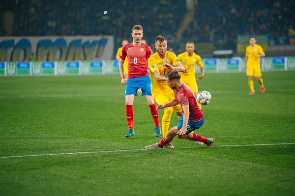 Kharkiv Ucraina Ottobre 2018 Andriy Yarmolenko Nella Partita Uefa League — Foto Stock