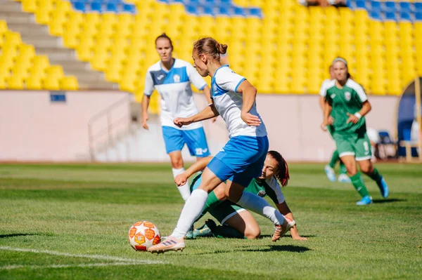 Kharkiv Ucrânia Setembro 2020 Jogo Futebol Liga Profissional Feminina Ucrânia — Fotografia de Stock