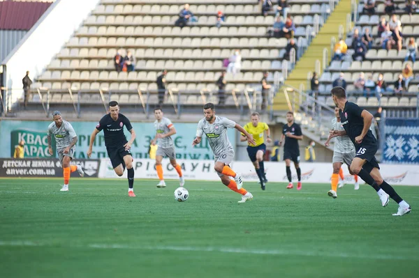 Zaporizhzhya Ukraine September 2020 Junior Moraes Action Football Match Ukrainian — Stock Photo, Image