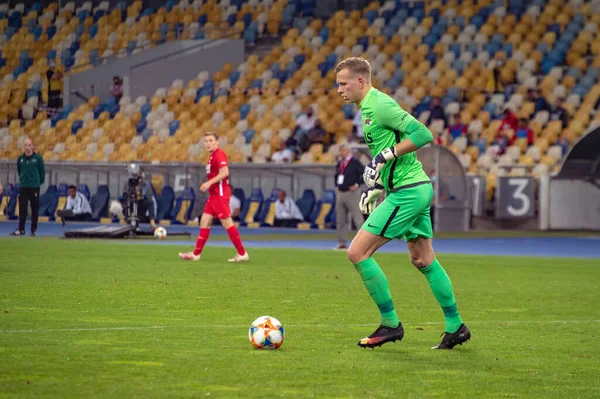 Kyiv Ukrajina Září 2020 Marco Bizot Brankář Alkmaar Během Utkání — Stock fotografie