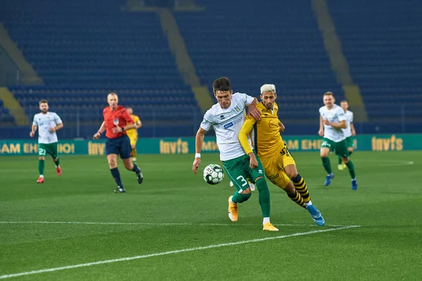 Kharkiv Ukraine Oktober 2020 Derek Fußballspiel Der Pfl Metallist 1925 — Stockfoto