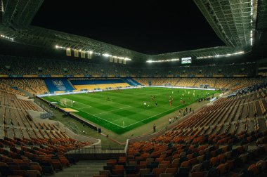 Lviv, Ukrayna - 3 Eylül 2020: UEFA Ligi Milletler Ligi Ukrayna - İsviçre maçı sırasında Lviv Arena Spor Stadyumu