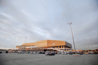 Lviv, Ukrayna - 3 Eylül 2020: UEFA Ligi Milletler Ligi Ukrayna - İsviçre maçı sırasında Lviv Arena Spor Stadyumu