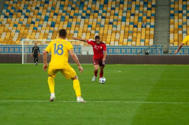Lviv, Ukrayna - 3 Eylül 2020 UEFA Ligi Ukrayna-İsviçre maçı sırasında Ricardo Rodrguez