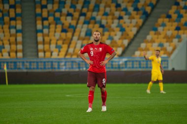 Lviv, Ukrayna - 03 Eylül 2020: Haris Seferoviç UEFA Ligi Ukrayna - İsviçre maçında